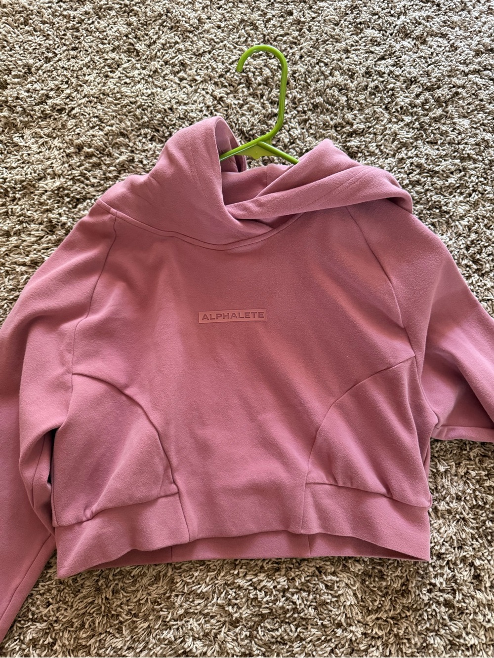 Women’s Pink Alphalete cropped hoodie